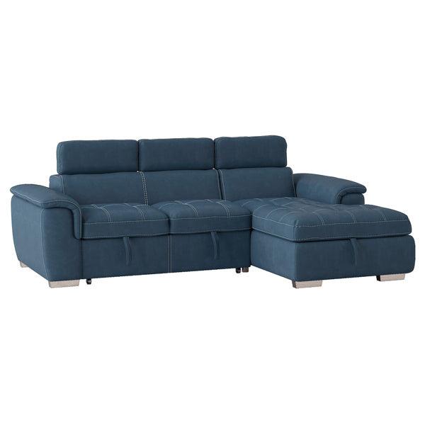 Homelegance - Ferriday Blue Sectional - 8228Bu - ATL FURNITURE