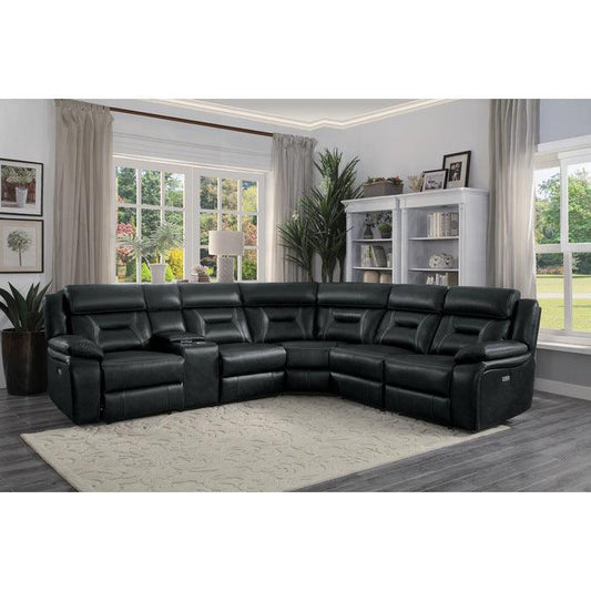 Homelegance - Amite 6-Piece Modular Power Reclining Sectional In Dark Gray - 8229Dg*6Pw - ATL FURNITURE