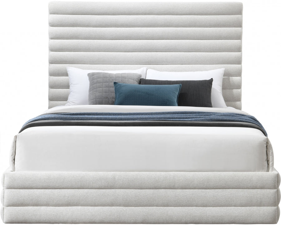 Maxwell Linen Textured Fabric Bed - ATL FURNITURE