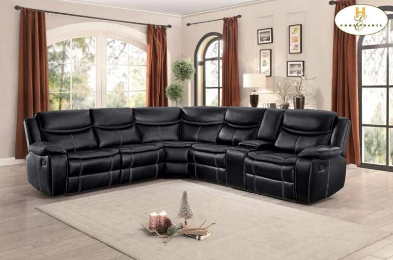 Homelegance - Bastrop 3 Piece Sectional - 8230Blk-Sc - ATL FURNITURE