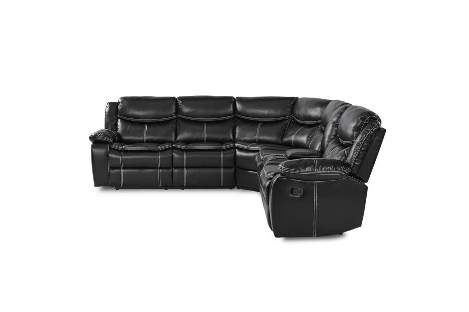 Homelegance - Bastrop 3 Piece Sectional - 8230Blk-Sc - ATL FURNITURE