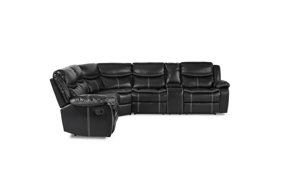 Homelegance - Bastrop 3 Piece Sectional - 8230Blk-Sc - ATL FURNITURE