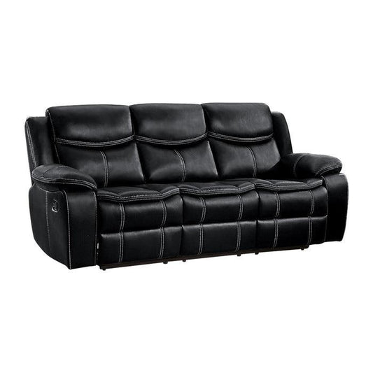 Homelegance - Bastrop Double Reclining Sofa - 8230Blk-3 - ATL FURNITURE