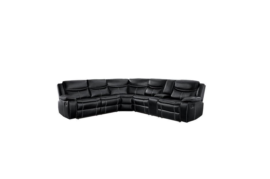 Homelegance - Bastrop 3 Piece Sectional - 8230Blk-Sc - ATL FURNITURE