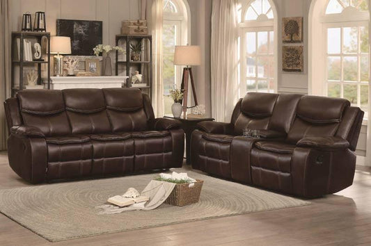 Homelegance - Bastrop 2 Piece Sofa Set - 8230Brw-2-Set - ATL FURNITURE