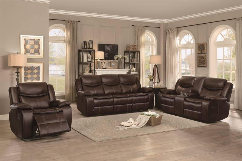 Homelegance - Bastrop 3 Piece Living Room Set - 8230Brw-3-Set - ATL FURNITURE