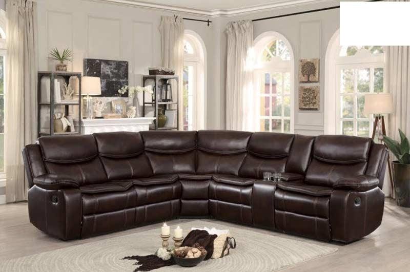 Homelegance - Bastrop 3 Piece Sectional - 8230Brw-Sc - ATL FURNITURE