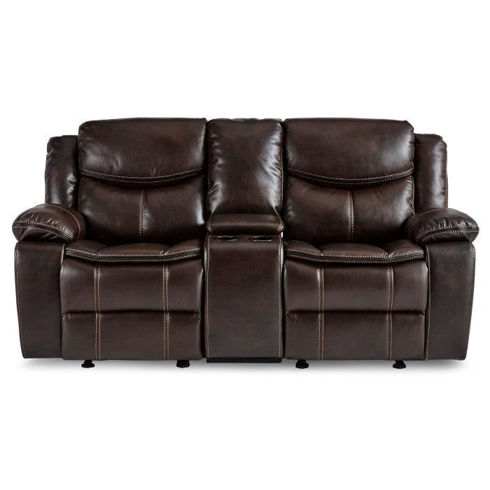 Homelegance - Bastrop Double Glider Reclining Loveseat With Center Console - 8230Brw-2 - ATL FURNITURE