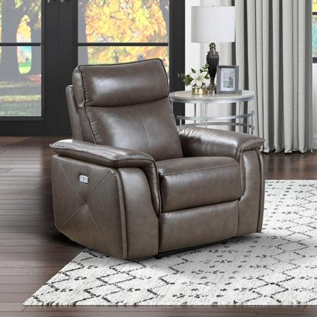 Homelegance - Moroni Power Reclining Chair With Power Headrest In Dark Brown - 8259Rfdb-1Pwh - ATL FURNITURE