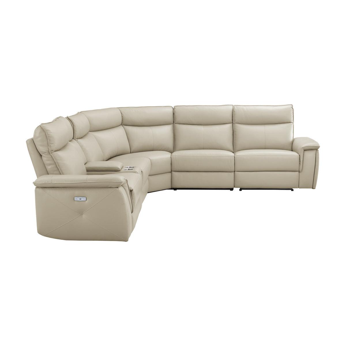 Homelegance - Moroni 6 Piece Modular Power Reclining Sectional With Power Headrests In Taupe - 8259Rftp*6Scpwh - ATL FURNITURE