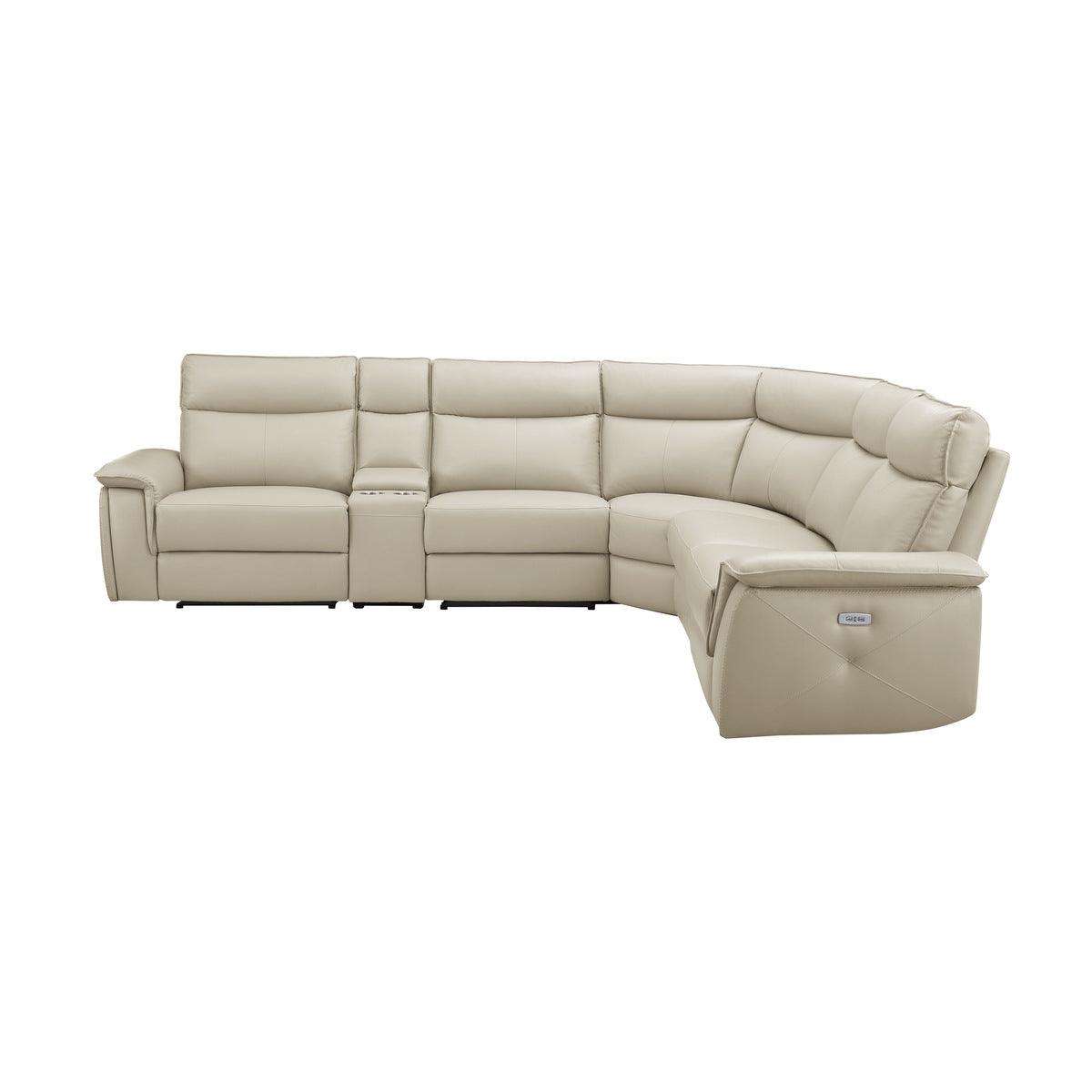 Homelegance - Moroni 6 Piece Modular Power Reclining Sectional With Power Headrests In Taupe - 8259Rftp*6Scpwh - ATL FURNITURE