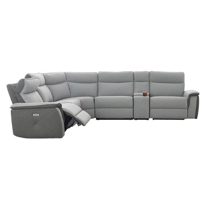 Homelegance - Maroni Gray 6 Piece Power Sectional With Power Headrest - 8259-6Scpwh - ATL FURNITURE