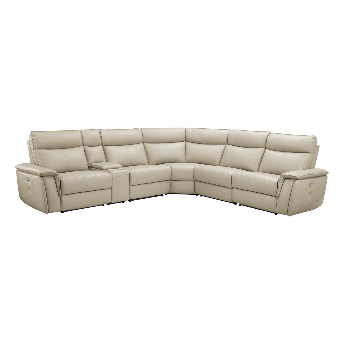 Homelegance - Moroni 6 Piece Modular Power Reclining Sectional With Power Headrests In Taupe - 8259Rftp*6Scpwh - ATL FURNITURE