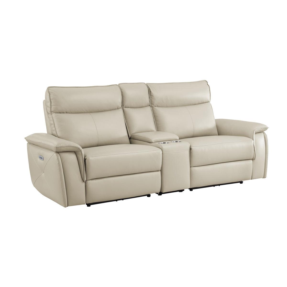 Homelegance - Moroni Power Double Reclining Loveseat With Center Console And Power Headrests In Taupe - 8259Rftp-2Cnpwh* - ATL FURNITURE