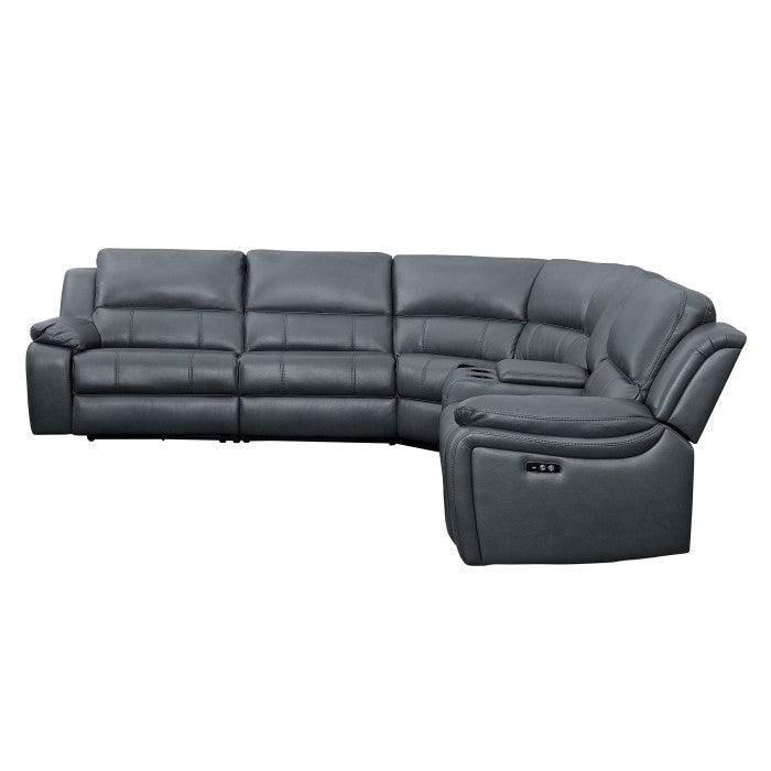 Homelegance - Falun Gray 6 Piece Power Sectional - 8260Gy-Pw - ATL FURNITURE