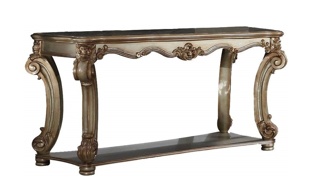 Acme Vendome Sofa Table in Gold Patina 83002 - ATL FURNITURE