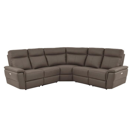 Homelegance - Olympia 5-Piece Modular Power Reclining Sectional In Raisin - 8308*5C1Pw - ATL FURNITURE