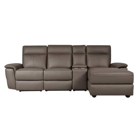 Homelegance - Olympia 4-Piece Modular Power Reclining Sectional With Right Chaise In Raisin - 8308*4Lc5R - ATL FURNITURE