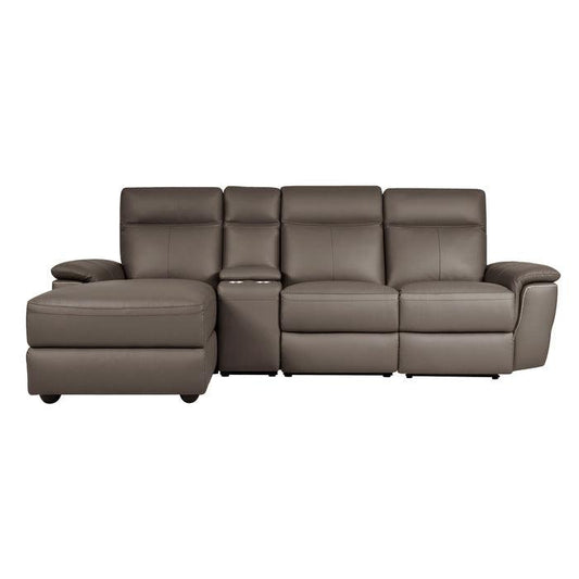 Homelegance - Olympia 4-Piece Modular Power Reclining Sectional With Left Chaise In Raisin - 8308*45Lrc - ATL FURNITURE