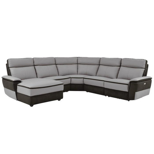 Homelegance - Laertes 5-Piece Modular Power Reclining Sectional With Left Chaise In Taupe Gray - 8318*5A - ATL FURNITURE