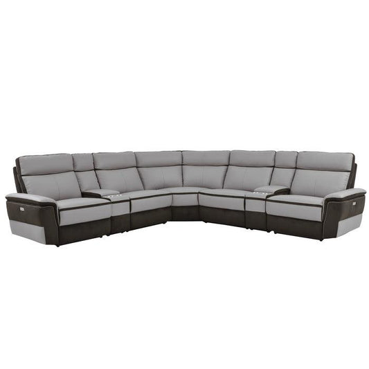 Homelegance - Laertes 8-Piece Modular Power Reclining Sectional With Left Chaise In Taupe Gray - 8318*7C1Pw - ATL FURNITURE