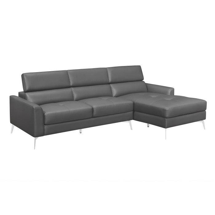 Homelegance - Ashland 2-Piece Sectional With Right Chaise In Gray - 9408Dgy*Sc - ATL FURNITURE