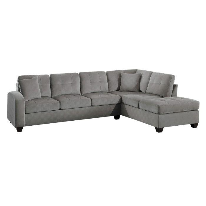 Homelegance - Emilio 2-Piece Reversible Sectional With Chaise In Gray - 8367Tp* - ATL FURNITURE