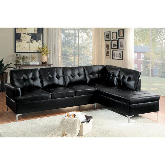 Homelegance - Barrington 2 Piece Sectional In Black - 8378Blk - ATL FURNITURE