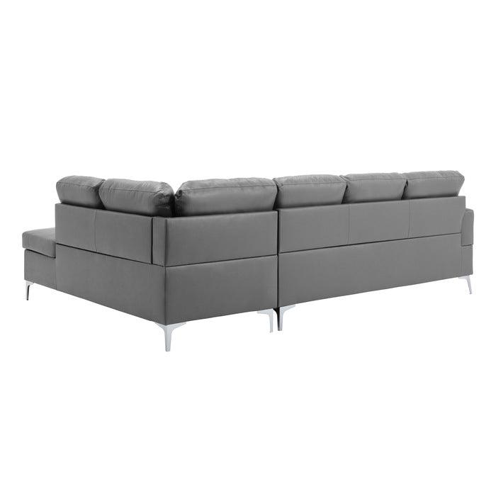 Homelegance - Barrington 2 Piece Sectional In Grey - 8378Gry - ATL FURNITURE