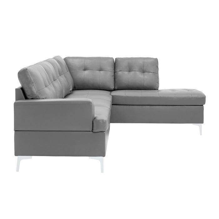 Homelegance - Barrington 2 Piece Sectional In Grey - 8378Gry - ATL FURNITURE