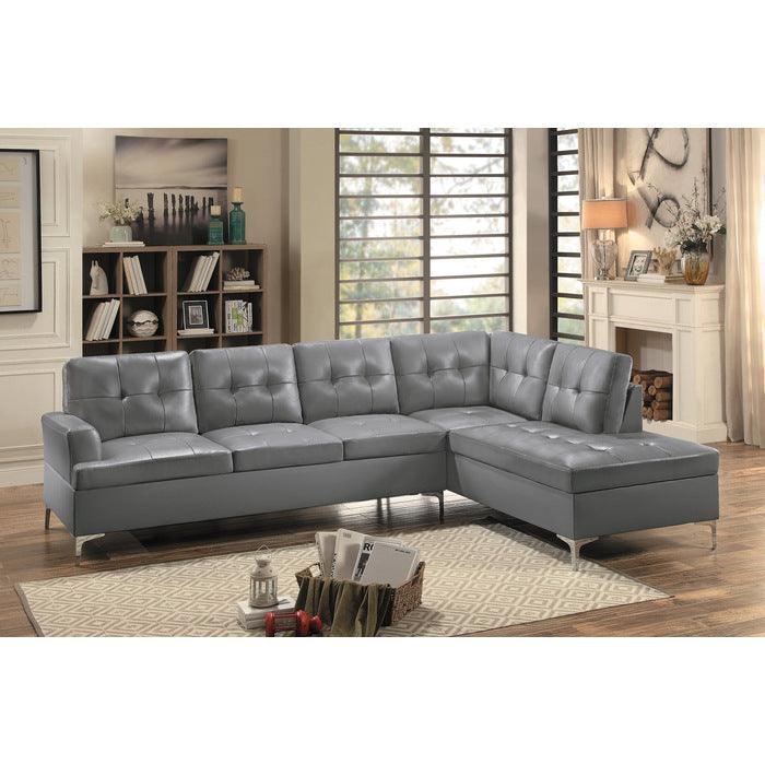 Homelegance - Barrington 2 Piece Sectional In Grey - 8378Gry - ATL FURNITURE