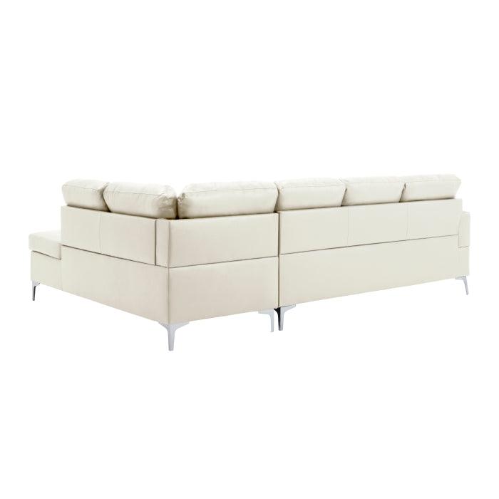 Homelegance - Barrington 3-Piece Sectional With Right Chaise And Ottoman In White - 8378Wht*3 - ATL FURNITURE