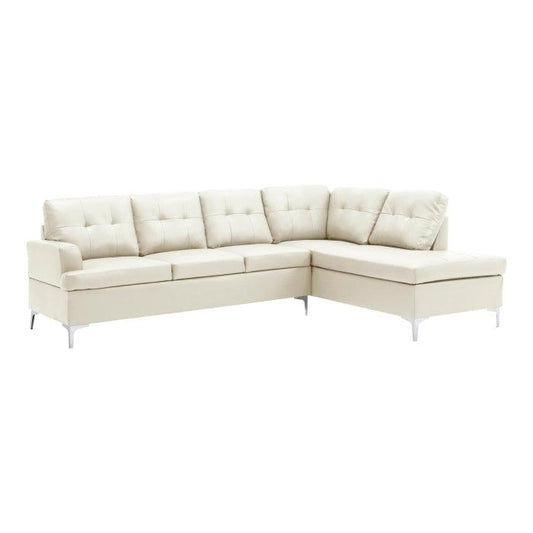 Homelegance - Barrington 2-Piece Sectional With Right Chaise - 8378Wht*2 - ATL FURNITURE