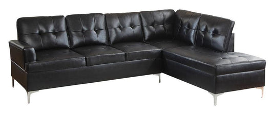 Homelegance - Barrington 2 Piece Sectional In Black - 8378Blk - ATL FURNITURE