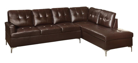 Homelegance - Barrington 2 Piece Sectional In Brown - 8378Brw - ATL FURNITURE