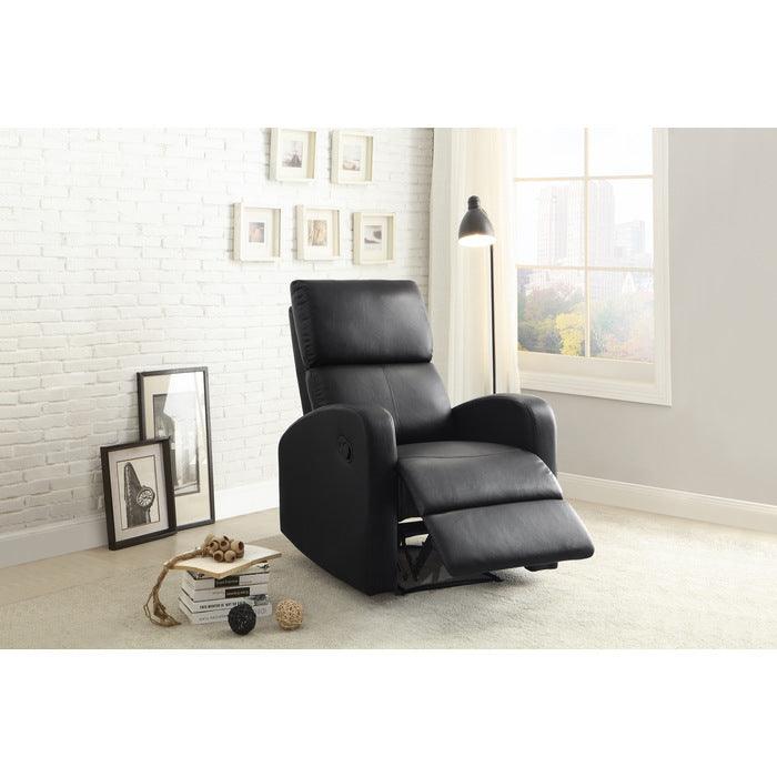 Homelegance - Mendon Reclining Chair In Black - 8404Bk-1 - ATL FURNITURE