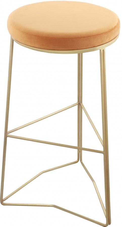 Meridian Furniture - Tres Velvet Bar Stool Set Of 2 In Mango - 943Mango-C - ATL FURNITURE