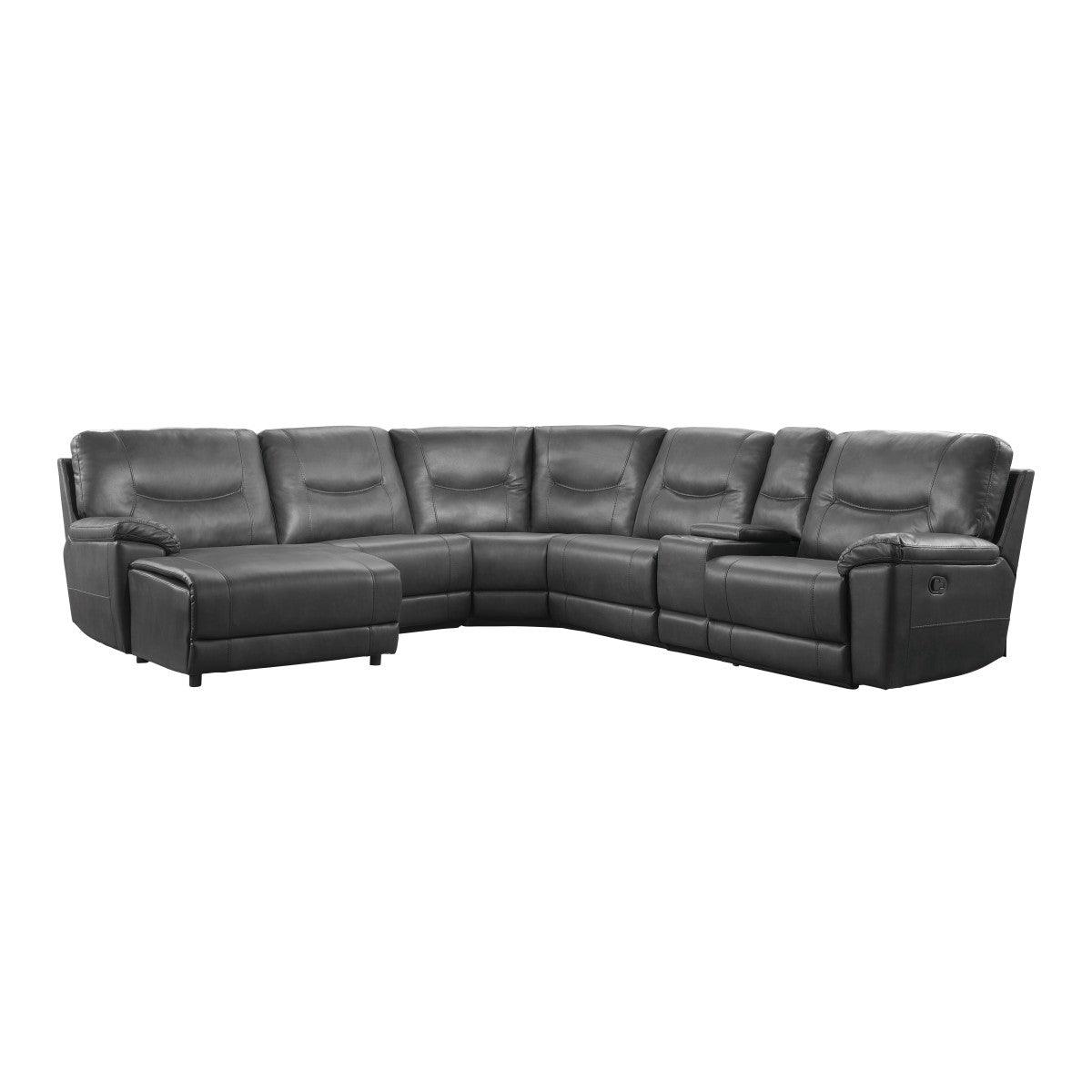 Homelegance - Columbus 6-Piece Modular Reclining Sectional With Left Chaise - 8490Gry-6Lcrr - ATL FURNITURE