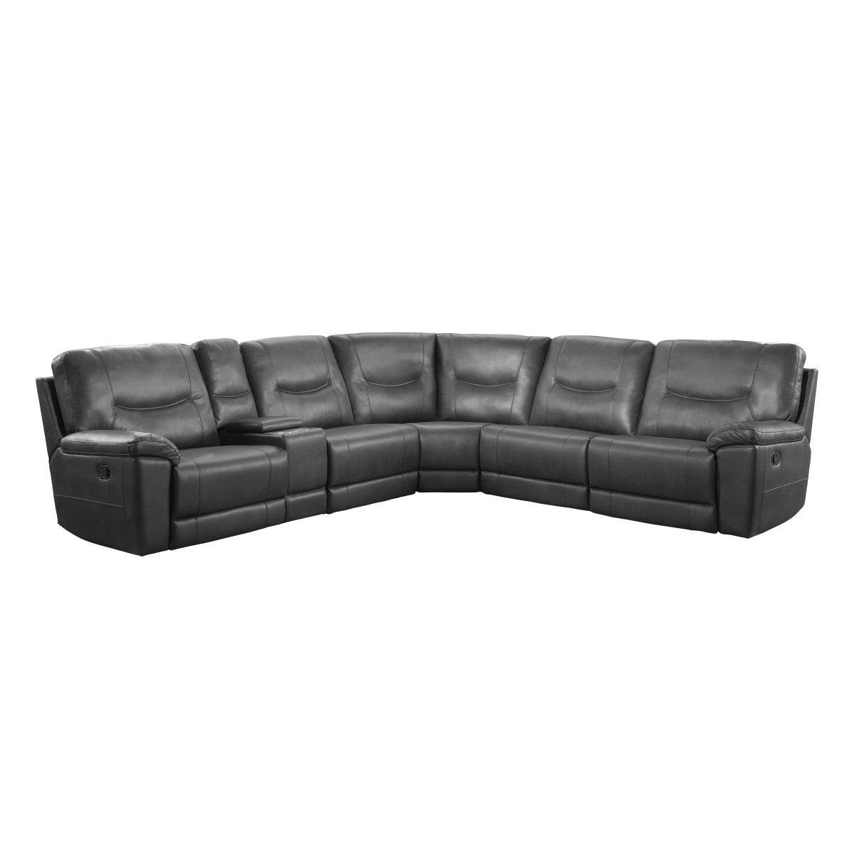 Homelegance - Columbus 6-Piece Modular Reclining Sectional - 8490Gry-6Lrrr - ATL FURNITURE