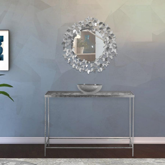 Meridian Furniture - Butterfly Console Table In Silver - 471-T - ATL FURNITURE