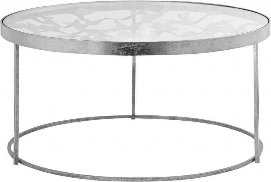 Meridian Furniture - Butterfly Coffee Table In Silver - 471-C - ATL FURNITURE