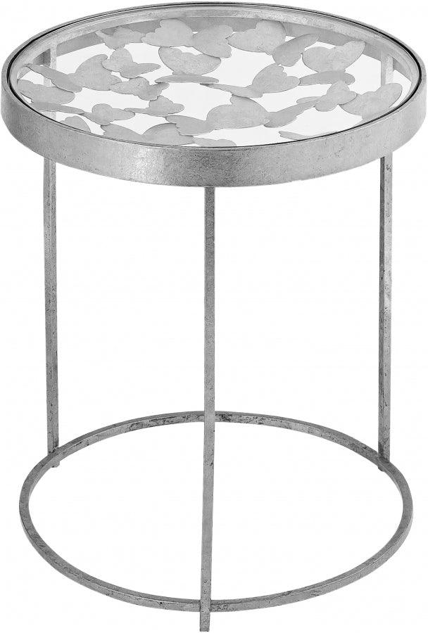 Meridian Furniture - Butterfly End Table In Silver - 471-E - ATL FURNITURE