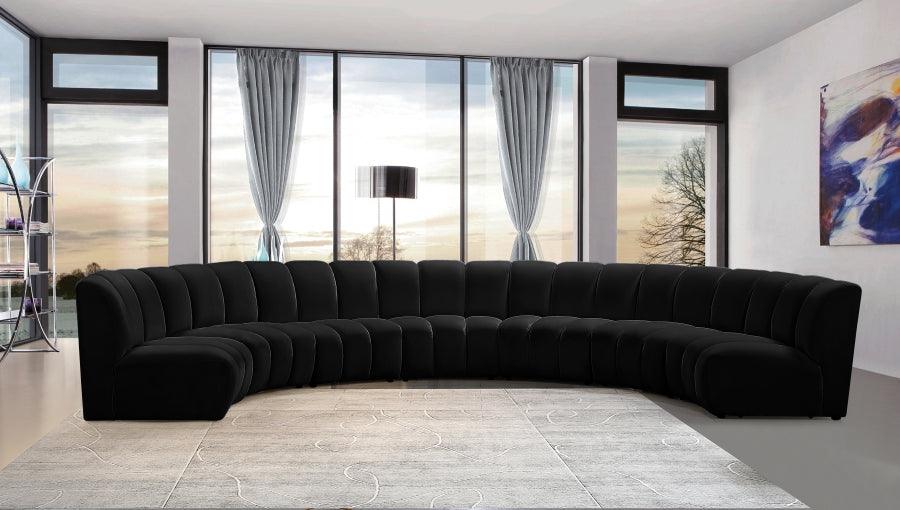 Infinity Modular 7 Piece Sectional In Black - ATL FURNITURE