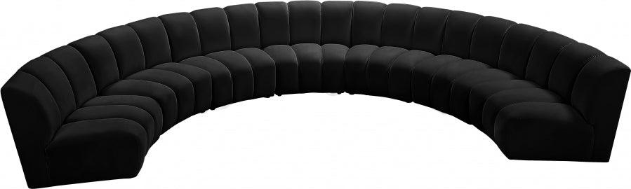 Infinity Modular 7 Piece Sectional In Black - ATL FURNITURE