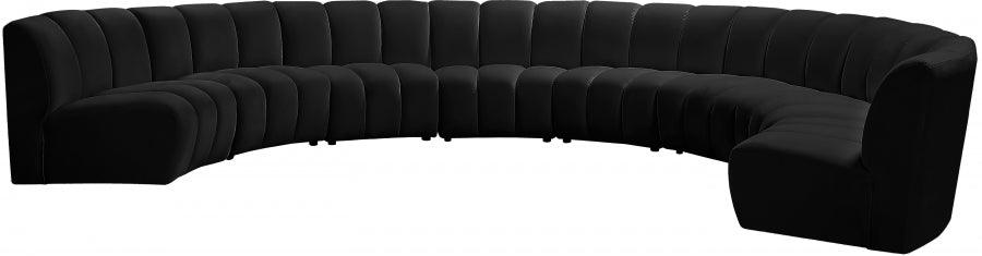 Infinity Modular 8 Piece Sectional In Black - ATL FURNITURE