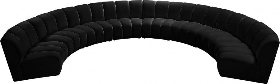 Infinity Modular 8 Piece Sectional In Black - ATL FURNITURE