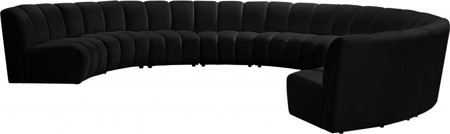 Infinity Modular 9 Piece Sectional In Black - ATL FURNITURE