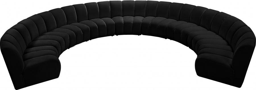 Infinity Modular 9 Piece Sectional In Black - ATL FURNITURE