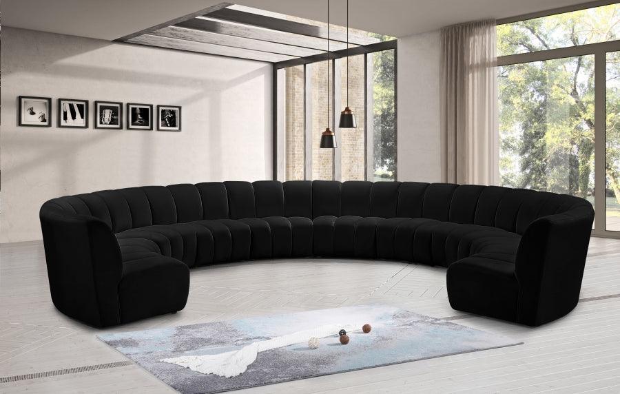 Infinity 10 Piece Modular Sectional In Black - ATL FURNITURE