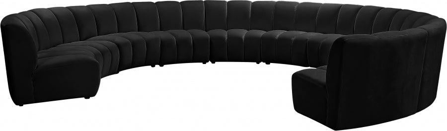 Infinity 10 Piece Modular Sectional In Black - ATL FURNITURE